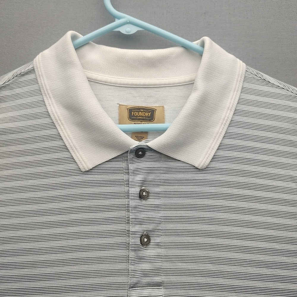 The Foundry Supply Co Men's Quick Dry Brown‎ Striped Pull Over Polo  Shirt 3XL